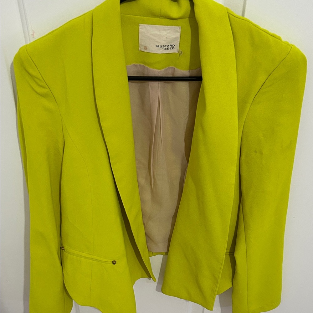 Mustard Seed Women's Bright Yellow Blazer